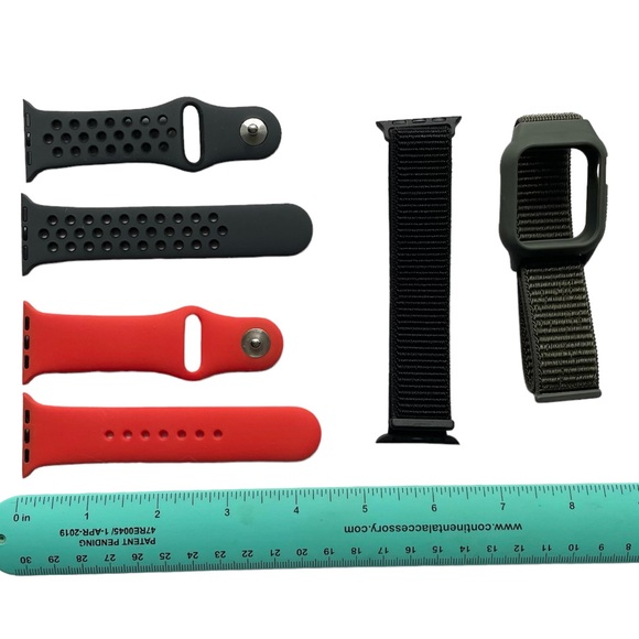 NEW 4 Apple Watch Band Bundle Tactical Sport Loop Bumper Black Olive Orange - Picture 5 of 9